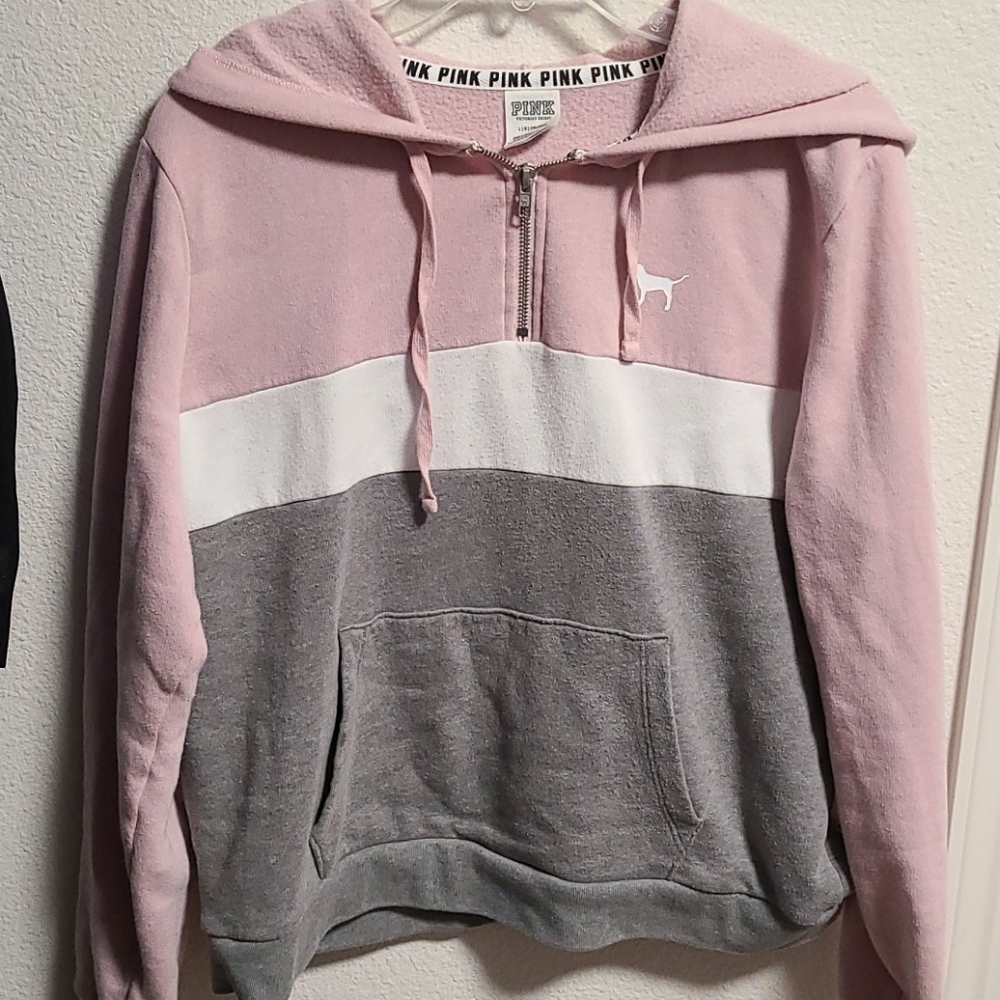 VS PINK 3/4 Zip pullover